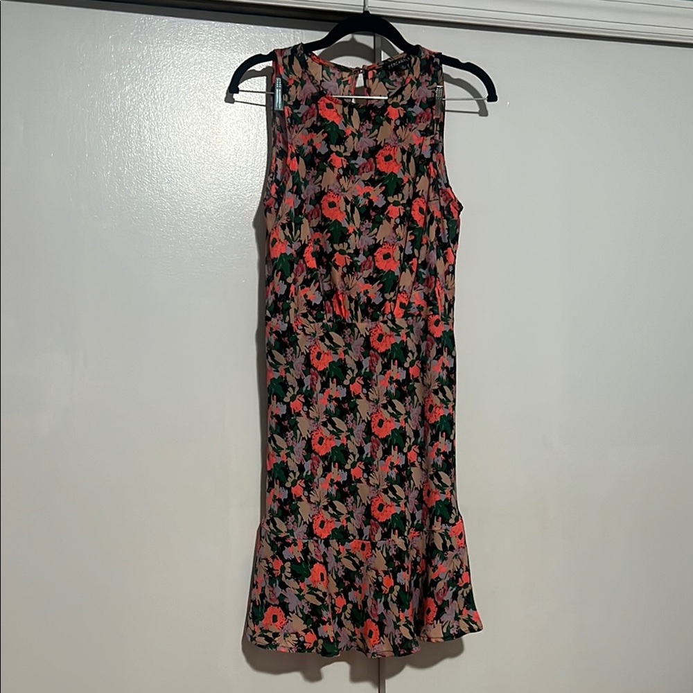 J. Crew Red and Pink Sheath Mini Dress for Wedding Guest
